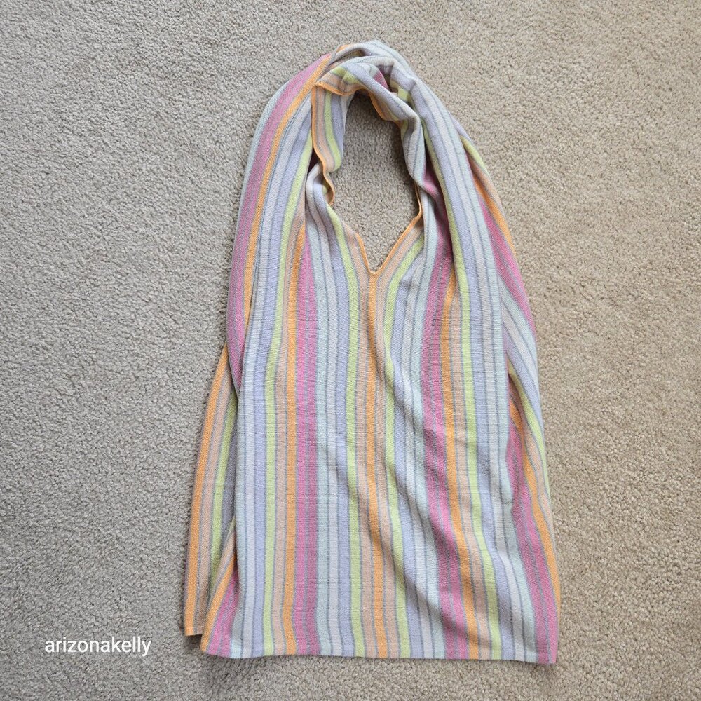 GAP Silk Knit Striped Balaclava Scarf Wrap - Picture 8 of 10